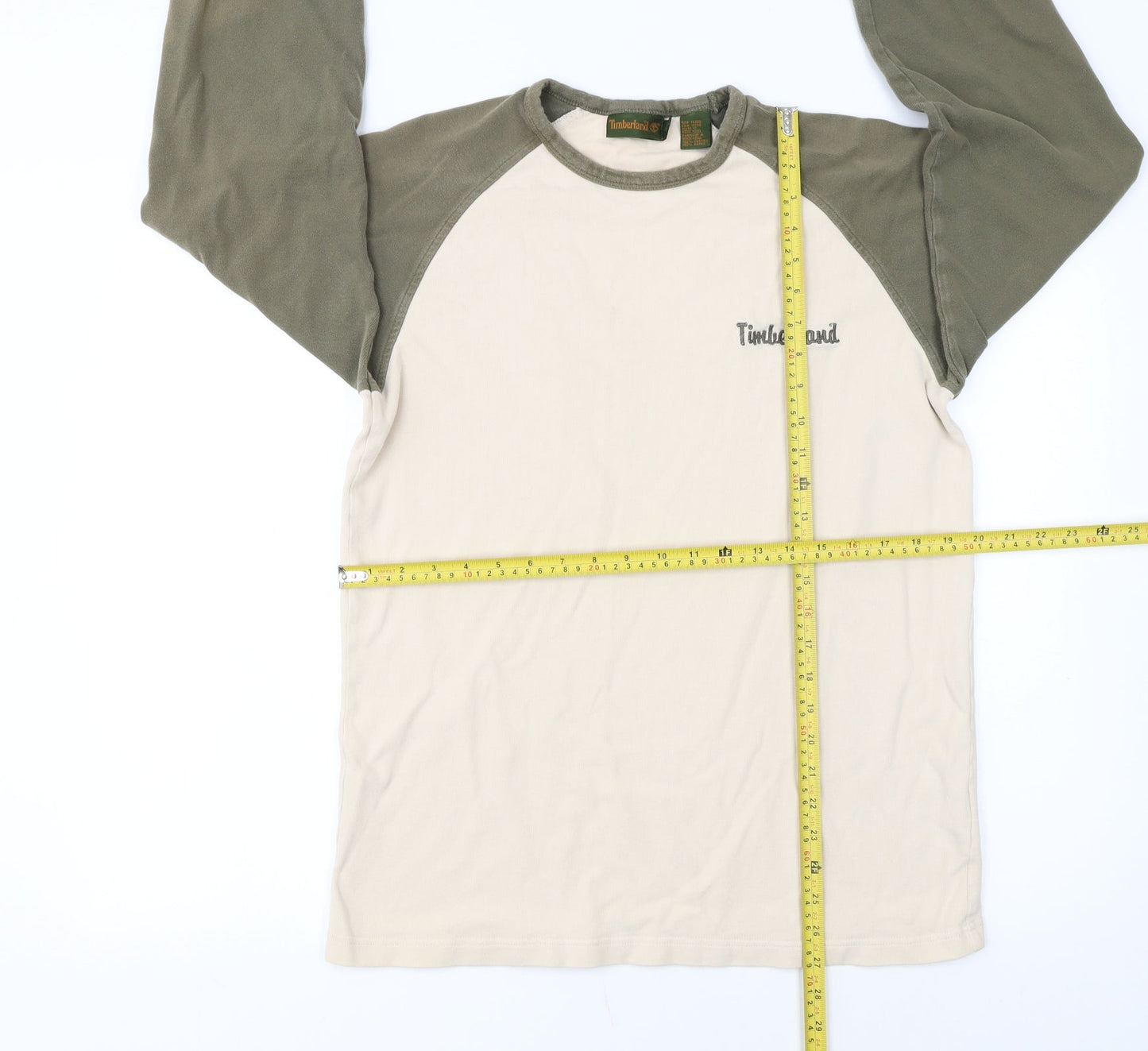 Timberland Men's Beige Pullover Sweatshirt Size M Long Sleeve Outdoor
