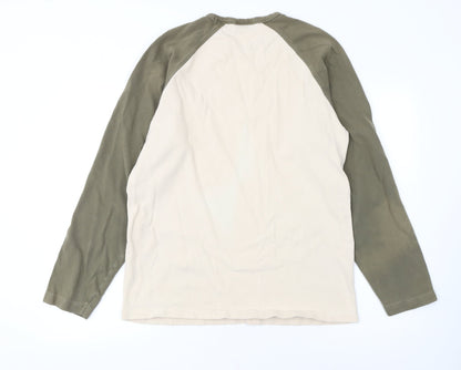 Timberland Men's Beige Pullover Sweatshirt Size M Long Sleeve Outdoor