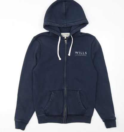 Jack Wills Men's Blue Full Zip Classic Fit Hoodie M