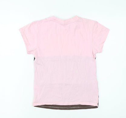 ASOS Design Women's Pink Colourblock Ringer T-Shirt Size 8