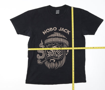 Hobo Jack Men's Black Large Graphic Print T-Shirt