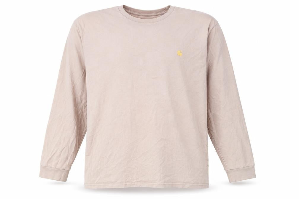 Carhartt WIP Men's Beige Long Sleeve Cotton T-Shirt XL