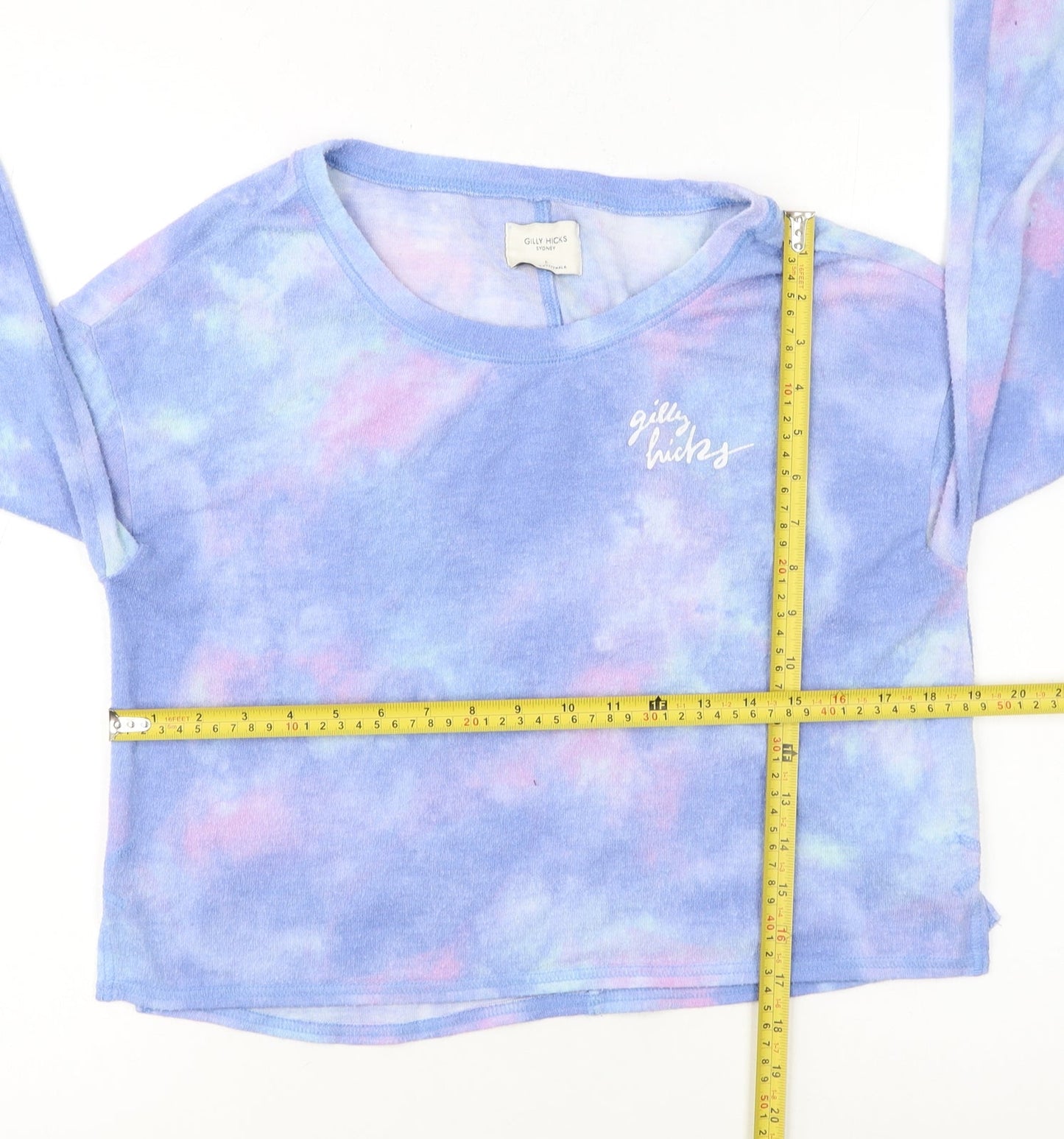 Gilly Hicks Women’s Multicoloured Cropped Long Sleeve T-Shirt Size S