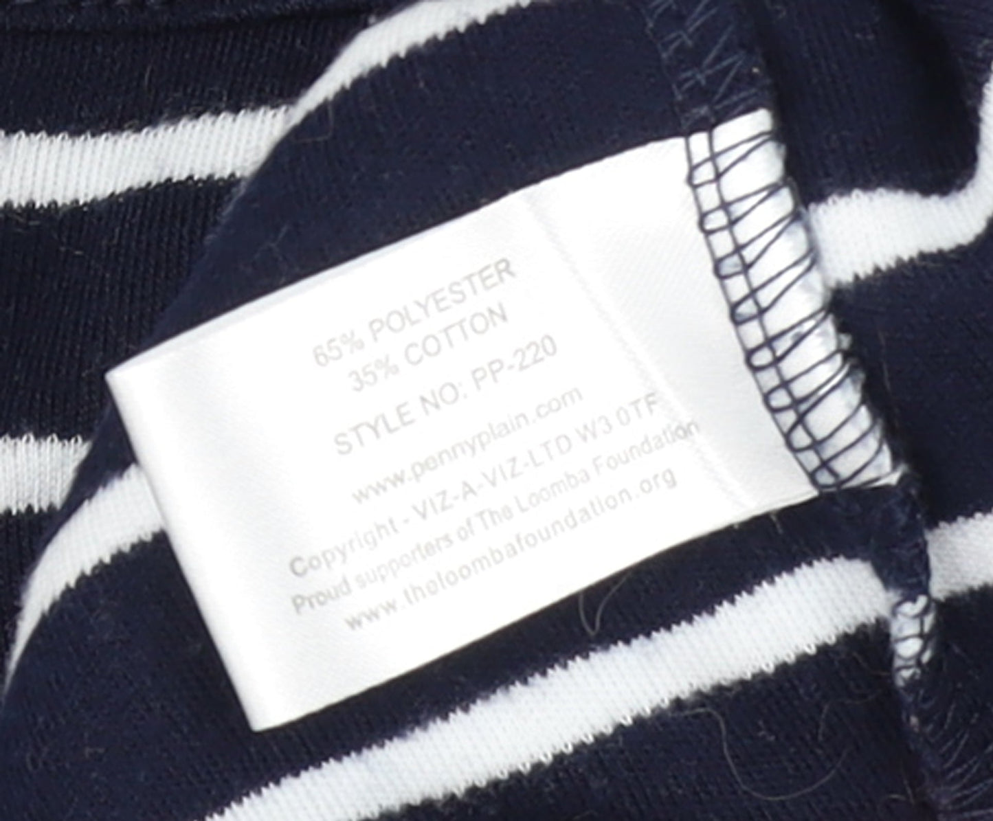 Penny Plain Womens Navy Stripe Long Sleeve Button Henley Sweatshirt Size 14/16