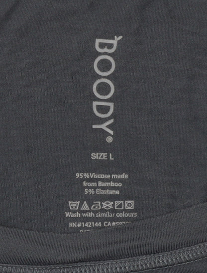 Boody Womens Blue Long Sleeve Basic Bamboo Jersey Top Size L