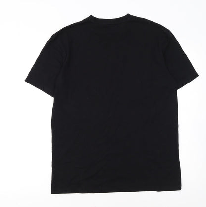 Topman Men's Black Graphic Luxe Crew Neck T-Shirt Size XS