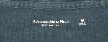 Abercrombie & Fitch Men's Blue Long Sleeve Soft A&F Crew Neck T-Shirt Size M