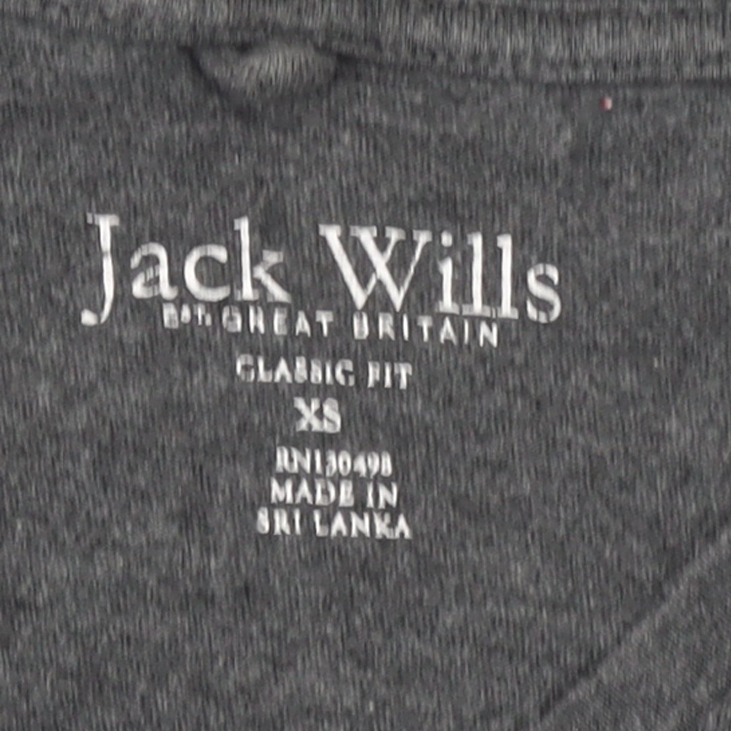 Jack Wills Men’s Grey XS Classic Fit Crew Neck Cotton T-Shirt