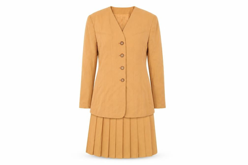 Bianca Women Beige Skirt Suit Set Size 8 Classic Two-Piece