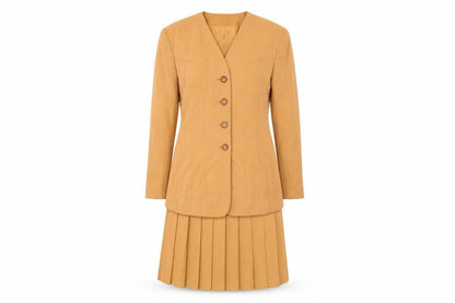 Bianca Women Beige Skirt Suit Set Size 8 Classic Two-Piece