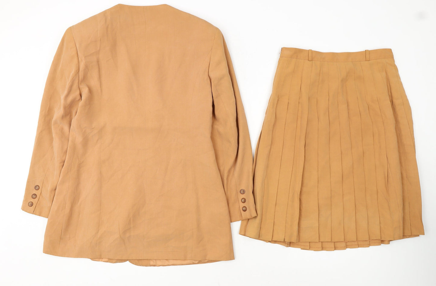 Bianca Women Beige Skirt Suit Set Size 8 Classic Two-Piece