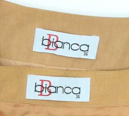 Bianca Women Beige Skirt Suit Set Size 8 Classic Two-Piece