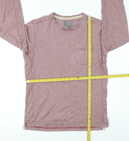 FatFace Men’s Red Long Sleeve Crew Neck Cotton T-Shirt Size S