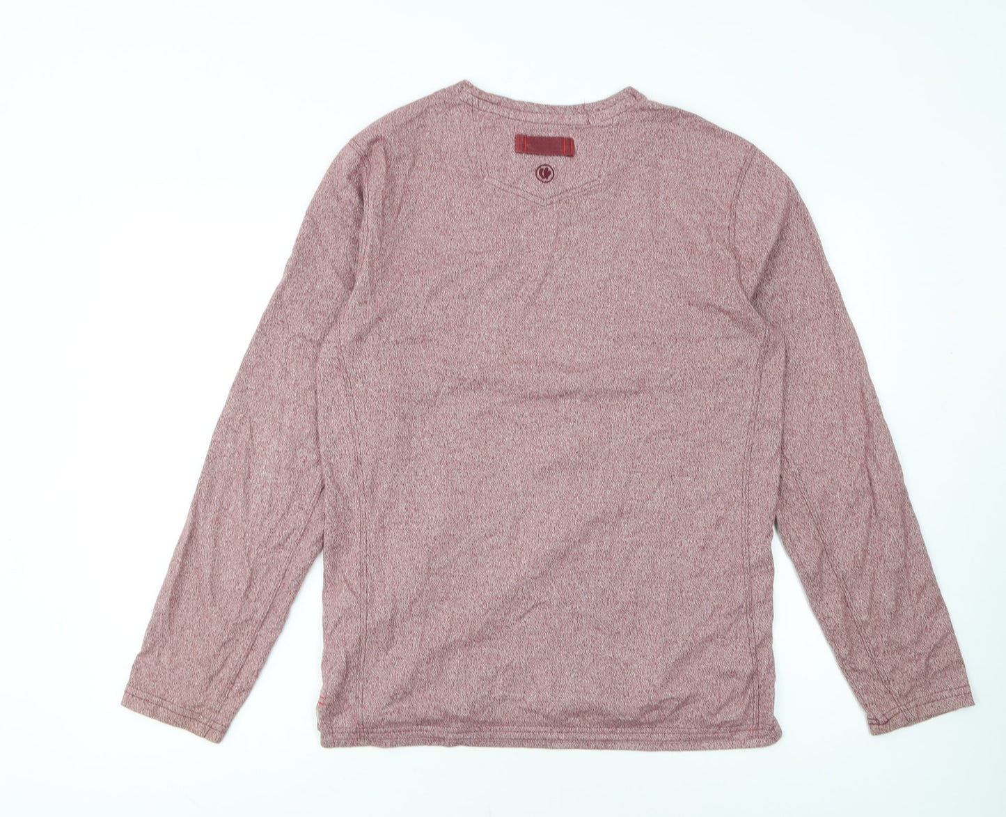 FatFace Men’s Red Long Sleeve Crew Neck Cotton T-Shirt Size S