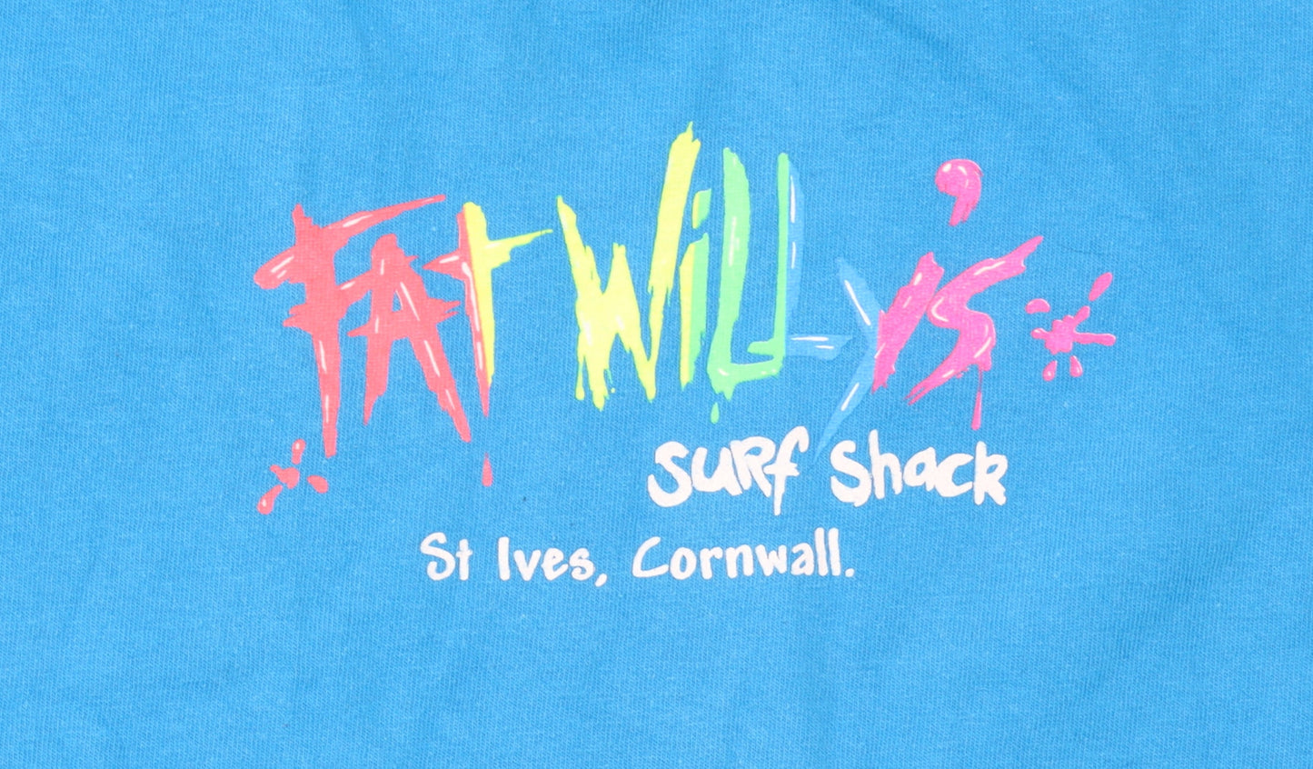 Fat Willy's Surf Shack Men's Blue Graphic T-Shirt Size M Regular Fit