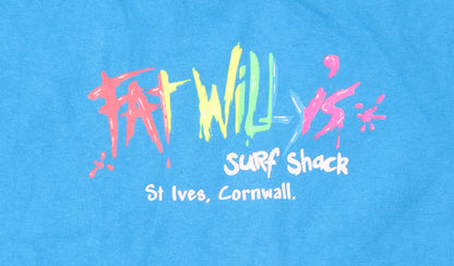Fat Willy's Surf Shack Men's Blue Graphic T-Shirt Size M Regular Fit