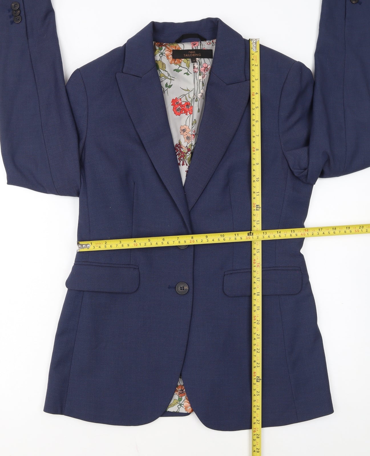 Next Women’s Blue Tailored Blazer Jacket Size 10