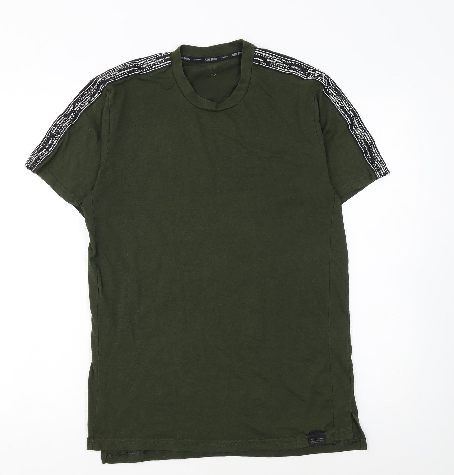 H&M Sport Men's Green Short Sleeve T-Shirt Size S Gym Training