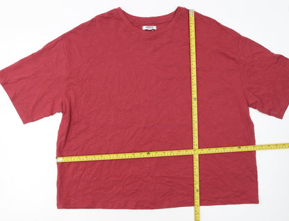 Simply Be Women’s Red Cotton Jersey Relaxed Fit T-Shirt Size 18