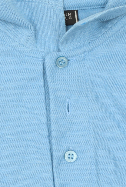 Modern Casuals Men's Blue Short Sleeve Polo Shirt Size M