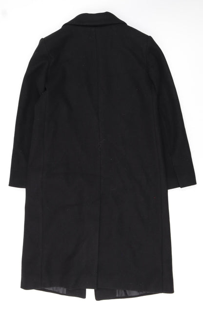 Marks and Spencer Women's Black Long Overcoat Size 12 Regular
