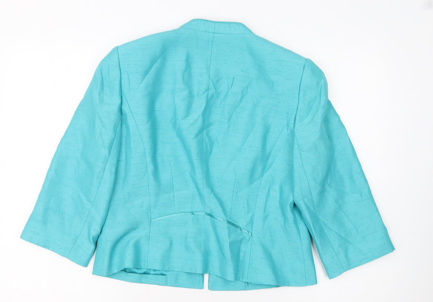Jacques Vert Women's Green 3/4 Sleeve Tailored Blazer Size 14