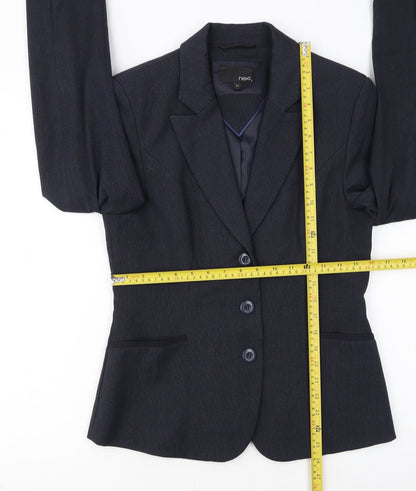 Next Women Navy Blue Single-Breasted Suit Jacket Size 12L
