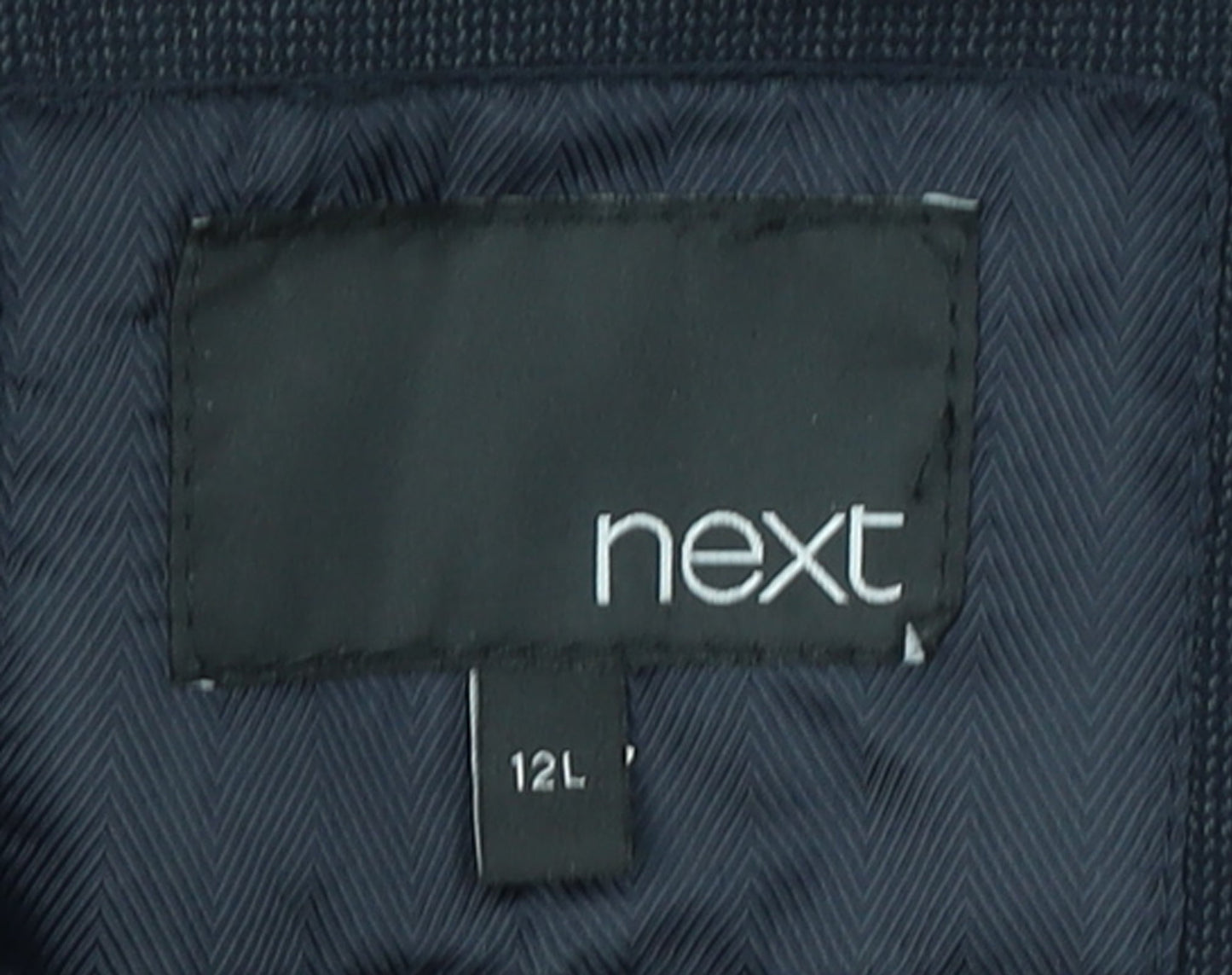 Next Women Navy Blue Single-Breasted Suit Jacket Size 12L