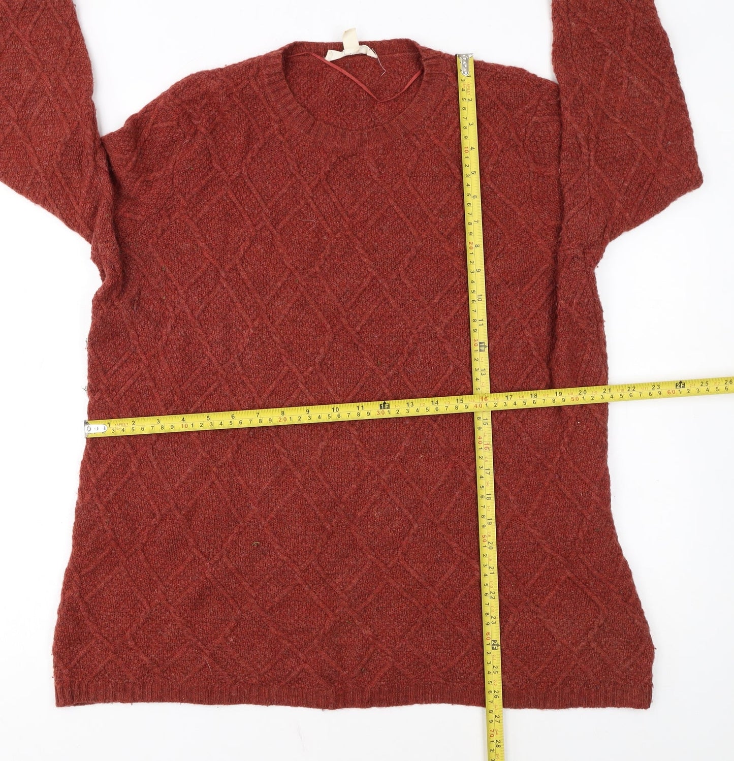 Seasalt Cornwall Women Brown Wool Knit Crew Neck Jumper UK 16