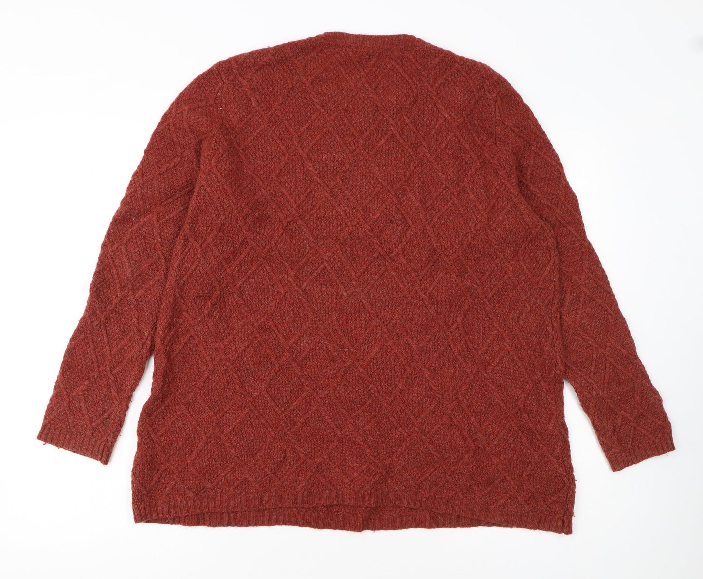 Seasalt Cornwall Women Brown Wool Knit Crew Neck Jumper UK 16