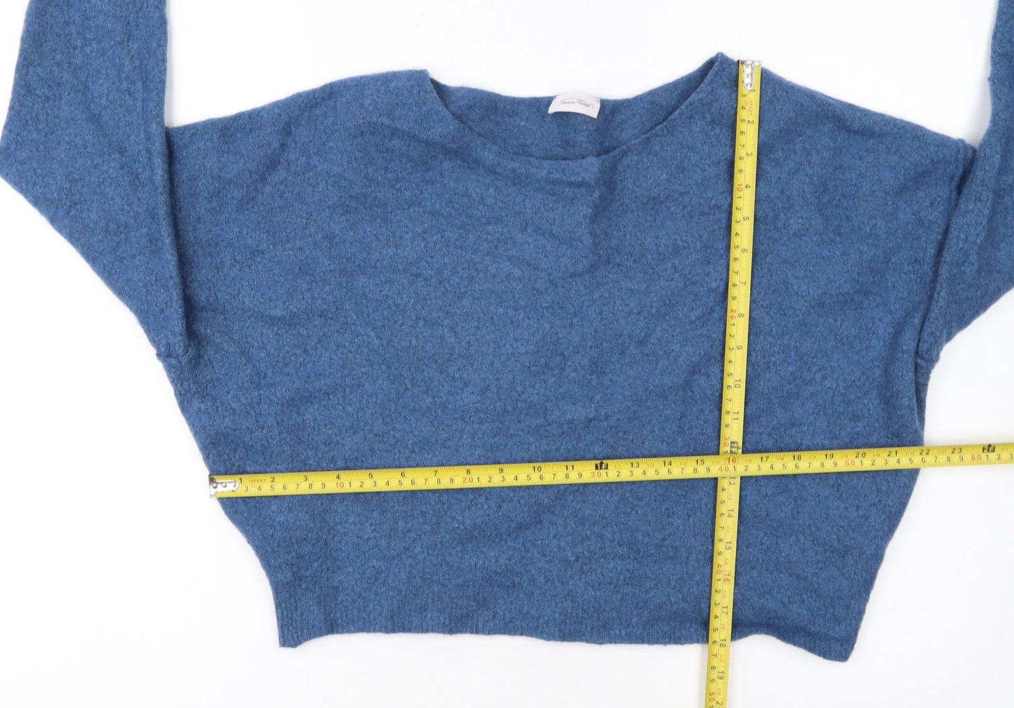 American Vintage Women Blue Wool Blend Pullover Jumper XS