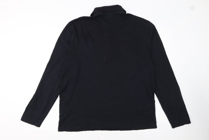 Hugo Boss Men's Black Long Sleeve Pima Cotton Polo Shirt XL
