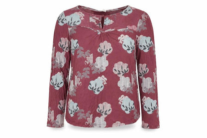 White Stuff Women's Red Floral Tunic Blouse UK 14 Long Sleeve