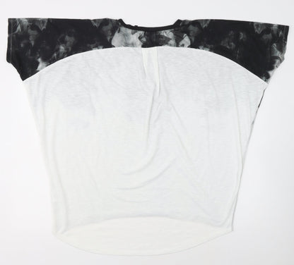 Firetrap Women's Black & White Relaxed Fit T-Shirt Size 16
