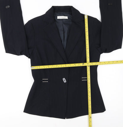Planet Women's Black Pinstripe Blazer UK 8 Single-Breasted Jacket
