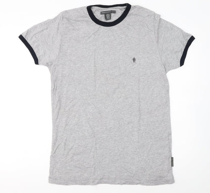 French Connection Men's Grey XL Crew Neck Cotton T-Shirt