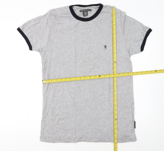 French Connection Men's Grey XL Crew Neck Cotton T-Shirt