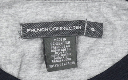 French Connection Men's Grey XL Crew Neck Cotton T-Shirt