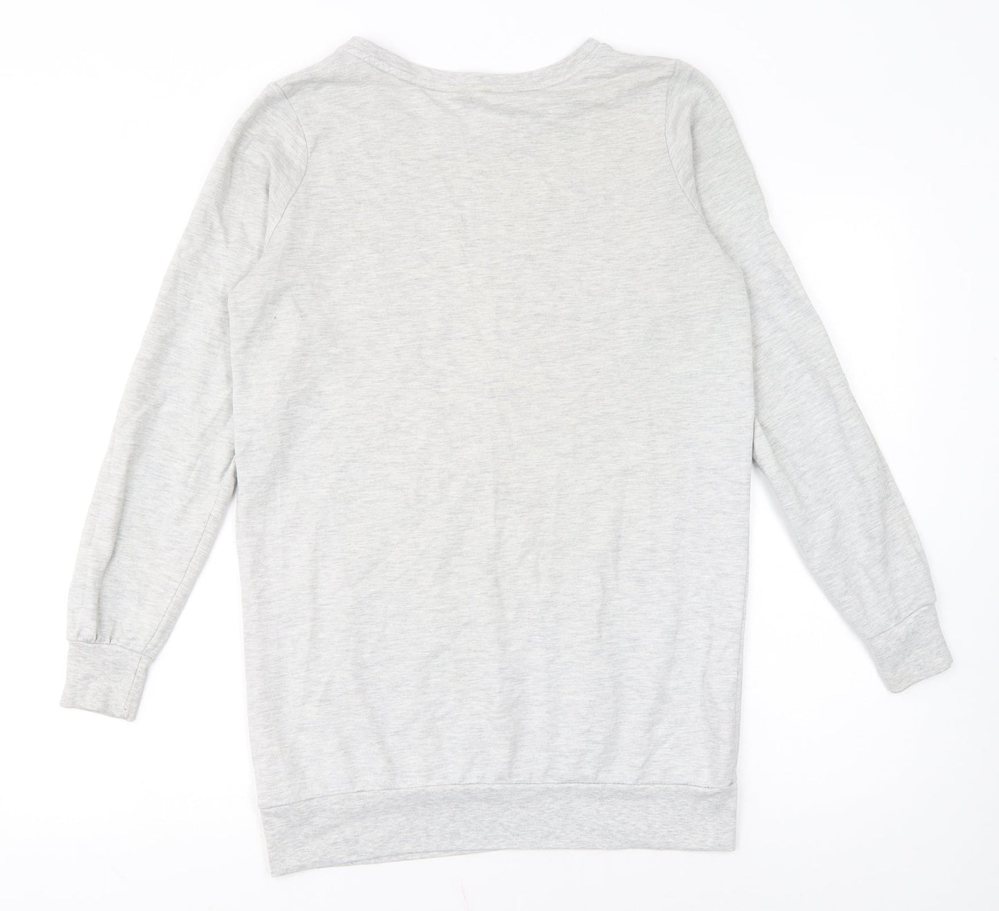 PlayStation Womens Grey Long Sleeve Logo Cotton T-Shirt Size 8