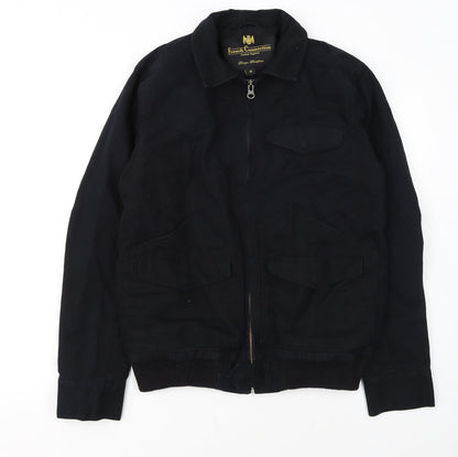 French Connection Men's Black Cotton Bomber Jacket M