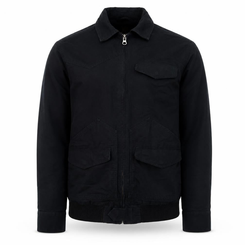 French Connection Men's Black Cotton Bomber Jacket M