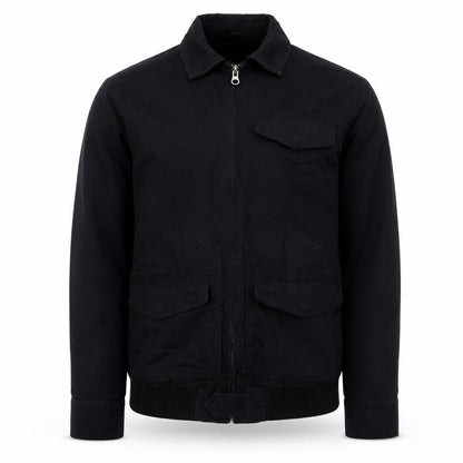 French Connection Men's Black Cotton Bomber Jacket M