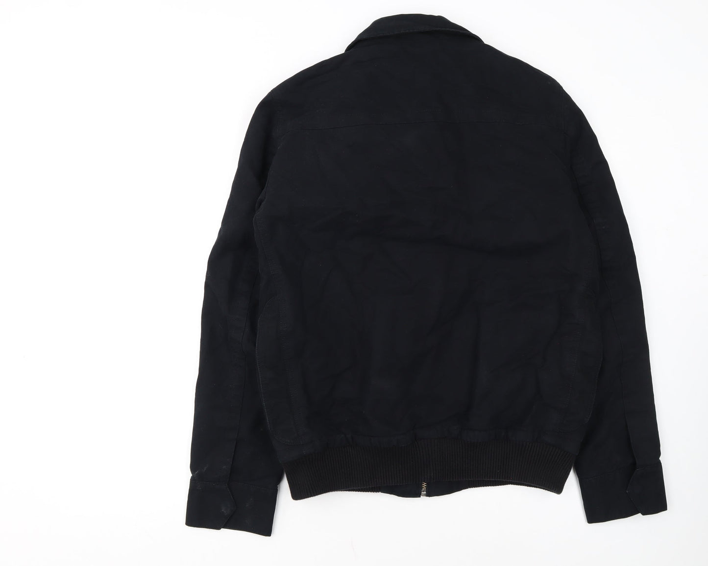 French Connection Men's Black Cotton Bomber Jacket M