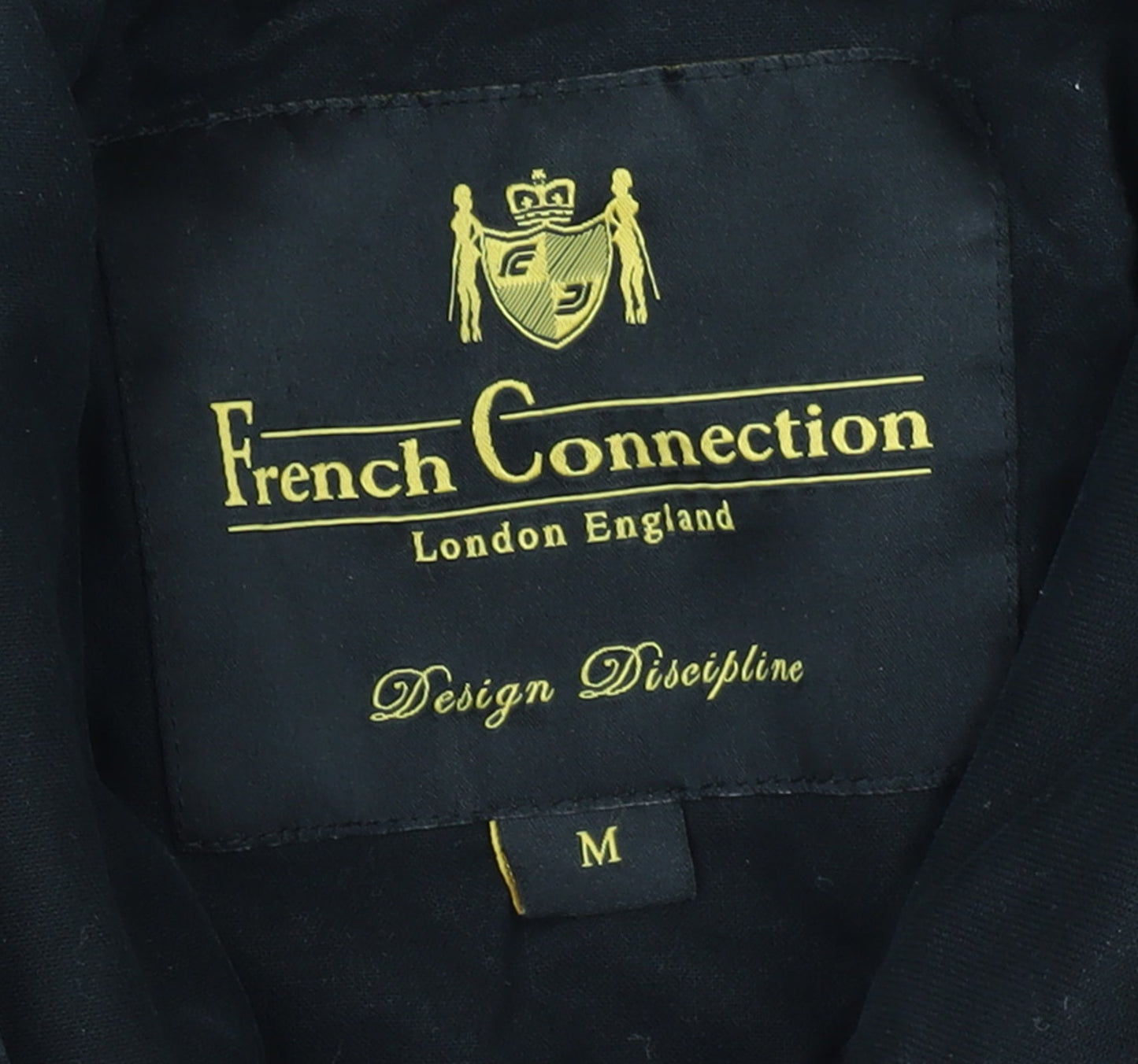 French Connection Men's Black Cotton Bomber Jacket M