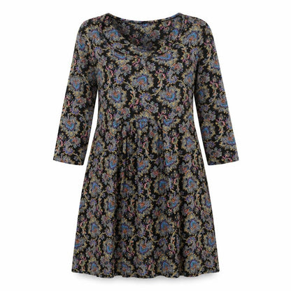 Tu Womens Multicoloured Paisley A-Line Jersey Dress Size 8