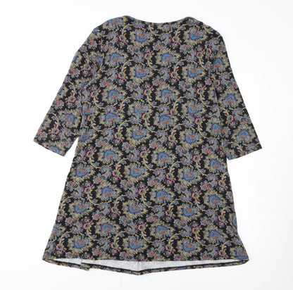 Tu Womens Multicoloured Paisley A-Line Jersey Dress Size 8