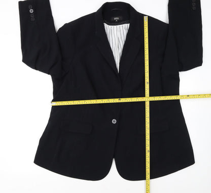 Marks and Spencer Women's Black Size 24 Classic Single-Breasted Blazer