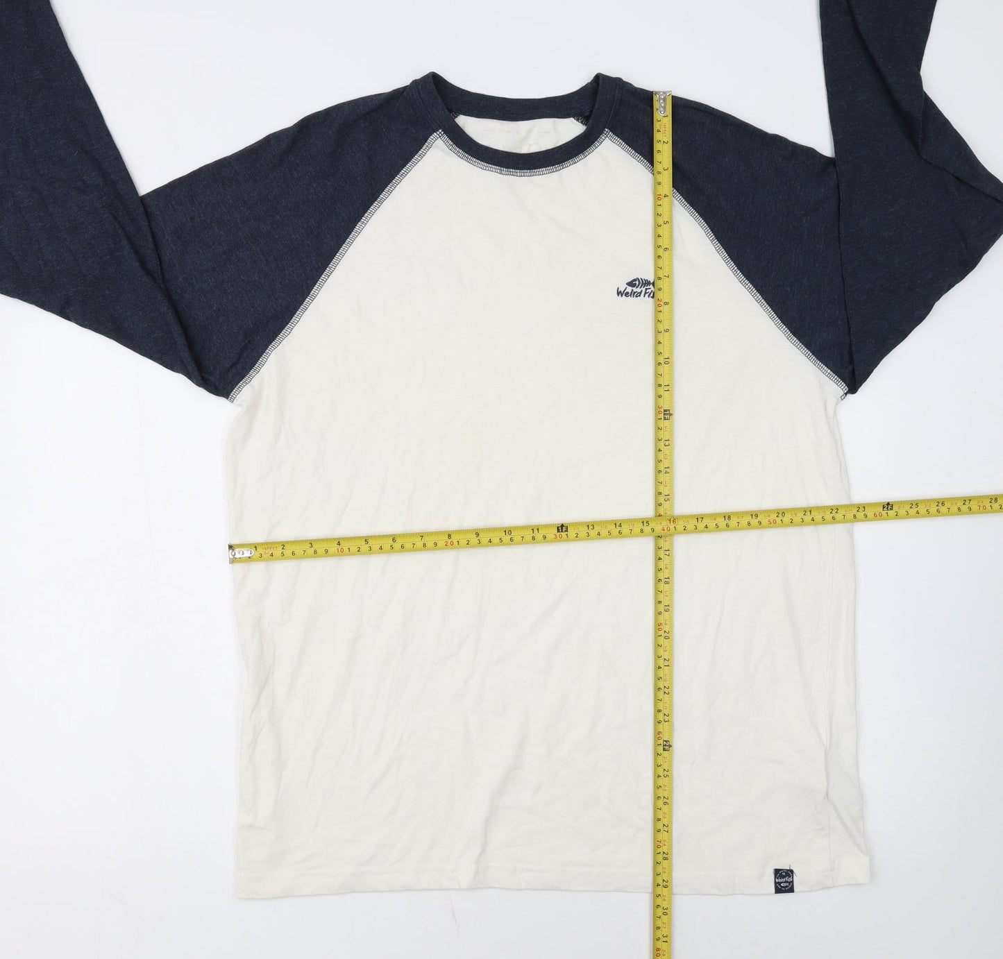 Weird Fish Men's Multicoloured Long Sleeve Crew Neck T-Shirt XL