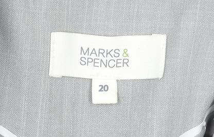 Marks and Spencer Women’s Grey Size 20 Single-Breasted Blazer