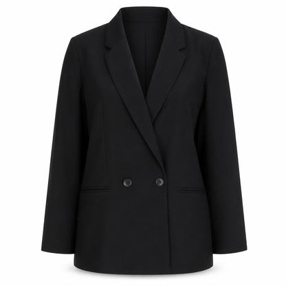 H&M Women Black Double-Breasted Blazer Size Small Classic Fit